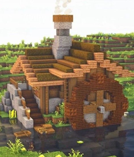 Minecraft Dock House Ideas, Minecraft Medieval Dock Ideas, Fishing Docks Minecraft, Minecraft Small Lake House, Minecraft Fisherman House Interior, Fishing Town Minecraft, Minecraft Docks Medieval, Fishing Pier Minecraft, Fish House Minecraft