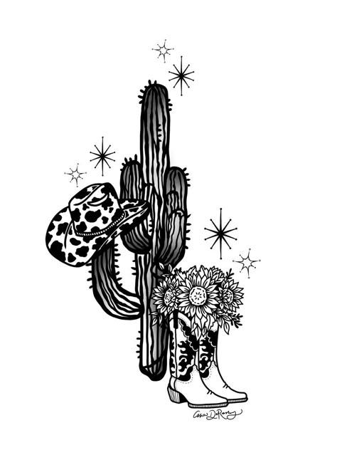 Zodiac Tattoos Virgo, Tattoos Aquarius, Tattoos Pisces, Tattoos Gemini, Tattoos Scorpio, Western Tats, Cowgirl Tattoo, Cactus Tattoos, Aquarius Tattoos