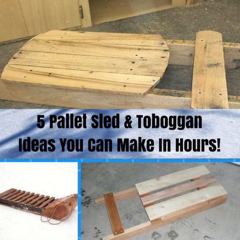 Enjoy the winter and snow with a selection of Pallet Sleds that you can make! Use the sleds for playtime, winter chores, and home decor! Check out these ideas and don’t stay indoors! Get outside with these sleds and make outstanding memories with the family! Pallet Sleds: for decoration,... #Kids, #PalletCraftsForKids Diy Sleds For Snow, Pallet Sled, Diy Wooden Sled, Diy Sled, Snow Sleds, Outdoor Pallet Projects, Wood Projects For Kids, Homemade Furniture, Woodworking Bed