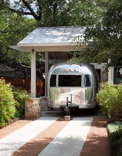 Backyard oasis in Austin with fabulous outdoor living spaces Camper Carport, Brentwood Oasis, Pool Entertaining, Master Patio, Unique Pool, Hidden Oasis, Pool Features, Sun Deck, Carport Canopy