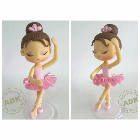 Ballet Cakes, Ballerina Cake Topper, Doll Cake Topper, Porcelain Dolls Value, Ballet Party, Ballerina Cakes, Ballerina Birthday Parties, Fondant Cake Toppers, Tanah Liat