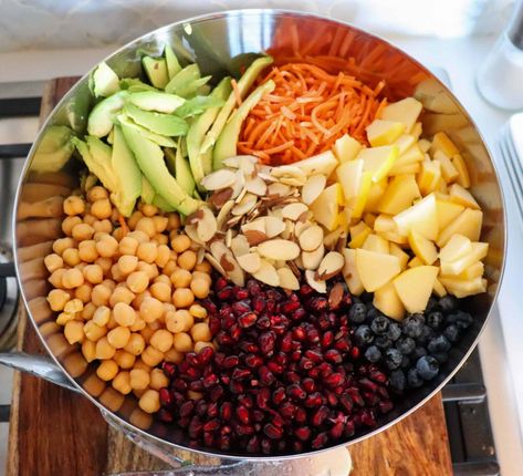 This ultimate antioxidant detox salad has every color in the rainbow, is very nutrient-dense, incredibly delicious, and whole-food nutritious. Nutrient Dense Foods, Chile Recipes, Creamy Mushroom Soup, Detox Salad, Vegan Salad, Chopped Salad, Fresh Fruits And Vegetables, Every Color, Nutrient Dense