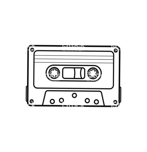 Cassette Tattoo, Cassette Audio, Tattoo Outline Drawing, Doodle Tattoo, Space Tattoo, Music Tattoo, Diy Tattoo, Music Tattoos, Audio Cassette