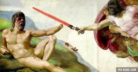 Modern Art! - 9GAG Sistine Chapel Ceiling, Giorgio Vasari, The Creation Of Adam, Sistine Chapel, Wall Art Canvas Painting, Vintage Wallpaper, 그림 그리기, X Men, The Creation