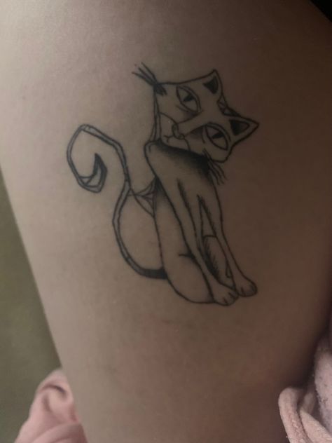 Coraline Cat Drawing, Coraline Cat Tattoo, Coraline Shirt, Coraline Cat, Illusion Tattoo, Really Bad Tattoos, Coraline Tattoo, Illusion Tattoos, Optical Illusion Tattoos