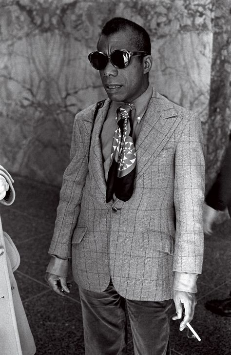 James Baldwin, By Any Means Necessary, How To Wear Scarves, American Heroes, Black American, Dandy, Mirrored Sunglasses Men, Sport Coat, Authors