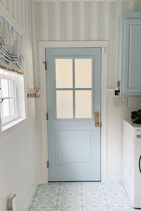 Light Blue Door, Cottagecore Door, Door Sets, Door Color, Front Door, Paint Colors, Home Kitchens, Color