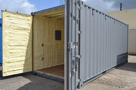 Small Shipping Containers, Shipping Container Workshop, Shipping Container Sheds, Shipping Container Storage, Shipping Container Office, Exterior Insulation, Cargo Container Homes, Container Conversions, Container Cabin