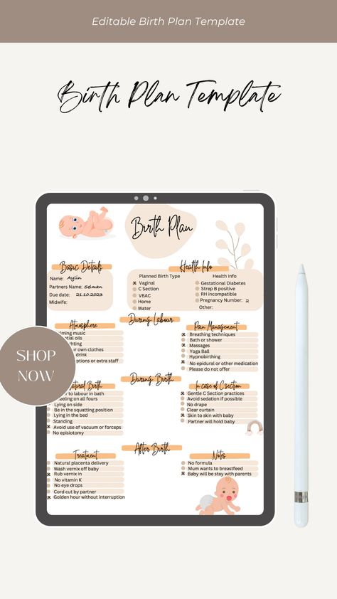 Birth preferences, Hypnobirhtin, Pain Management, New Mom Planner, Birth Plan Template, Canva Template, GoodNotes, printable, Pre fill template, digital Visual Birth Plan, Birth Preferences, Birth Plan Template, Yoga Ball, Birth Plan, Breathing Techniques, Plan Template, Health Info, First Page