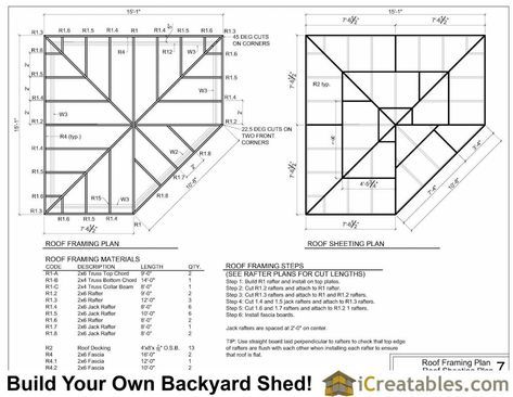 5 sided corner shed roof framing plans. Roof Framing Plan, Shed Roof Framing, Corner Shed, Sheds Ideas Backyard, Diy Shed Kits, Corner Sheds, Shed Floor Plans, Shed Blueprints, Roof Truss Design