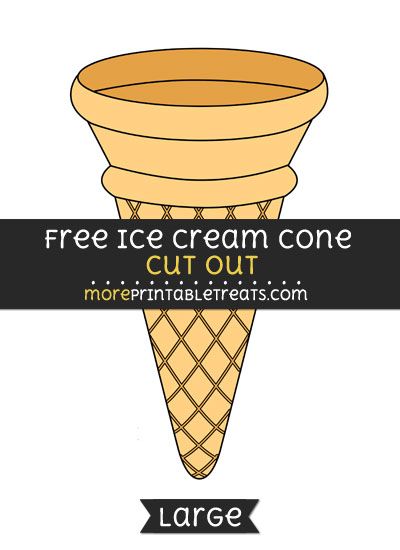 Free Ice Cream Cone Cut Out - Large size printable Ice Cream Cone Template Free Printable, Ice Cream Cone Craft, Ice Cream Template, Cool Crafts For Kids, Cone Template, Craft Ideas With Paper, Ideas With Paper, Ice Cream Crafts, Kids Craft Ideas