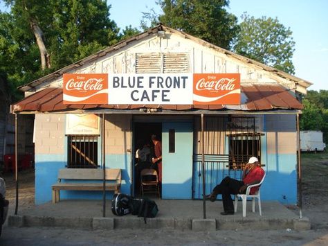 Juke Joint Blue Front Cafe Blues Music Poster, Jim Crow Laws, Juke Joints, Louisiana Art, Blues Musicians, Old Country Stores, Jim Crow, Shop Fronts, Home Of The Brave