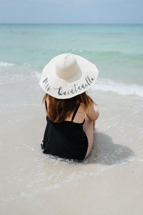 Goa Outfits Beach, Cute Beach Photos, Beachy Bachelorette, Wedding Gift For The Bride, Wedding Titles, Beachy Wedding, Floppy Beach Hat, Vacation Photography, Gift For The Bride