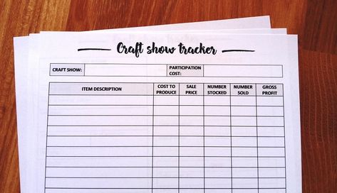 Participating in craft fairs is always very exciting. However, it can also easily become overwhelming during those busy moments. Customers tend to come and go in "waves". One moment your booth is empty, the next you have more customers than you can handle. At the end of the day, when all the busy "waves" have passed, Craft Inventory, Tennessee Crafts, Inventory Printable, Inventory Tracker, Booth Setup, Farmhouse Printables, Christmas Boutique, Profitable Crafts, Craft Show Booths