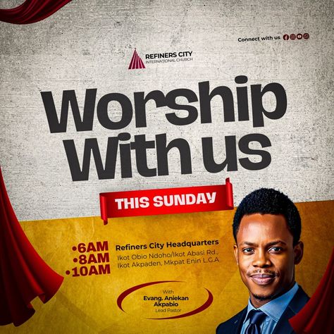 Worship with us Worship With Us Flyer Design, Worship Flyer, Church Flyer Design, Church Media Design, New Flyer, Church Poster Design, Social Media Advertising Design, Flyer Design Inspiration, Church Poster