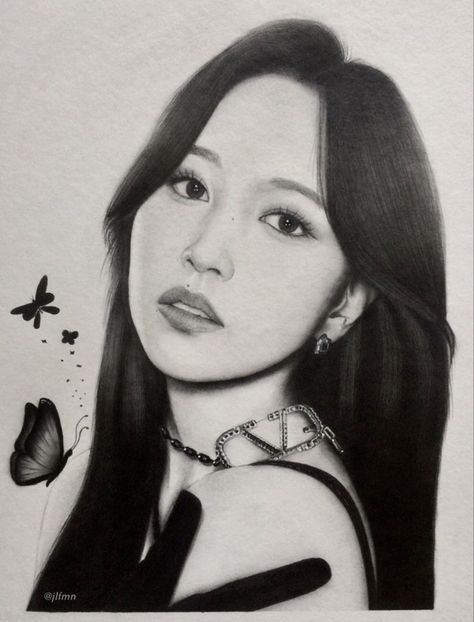 #mina #minatwice #minafanart #minaart #twice #fanart #twicefanart #kpop #kpopfanart #art #kpopart #portrait #sketch K Pop Art Sketch, Kpop Drawings Twice, Mina Drawing Twice, K Pop Sketch, Mina Sketch, Mina Portrait, Yn Drawing, Kpop Idols Sketch, Twice Sketch