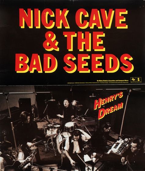 Nick Cave and the Bad Seeds poster: Henry's Dream. Nick Cave And The Bad Seeds Poster, Nick Cave And The Bad Seeds, Mini Room, Shirt Transfers, The Bad Seed, Nick Cave, Band Posters, The Bad, Poster Art