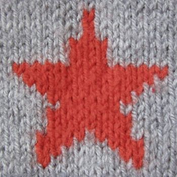 Star Pattern Knitting, Knitting Duplicate Stitch Patterns, Knitting Stars Pattern, Knit Star Top, Knit Star Pattern Free, Star Knitting Chart, Knit Star Pattern, Star Grid Pattern, Star Knitting Pattern