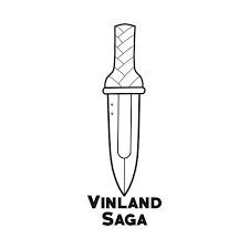 Thorfinn Knife Tattoo, Thorfinn Dagger Tattoo, Vinland Saga Tattoo Ideas, Vinland Saga Logo, Thorfinn Dagger, Vinland Saga Tattoo, Anime Tattoo Ideas Manga, Vinland Saga Thorfinn, Anime Tattoo Designs