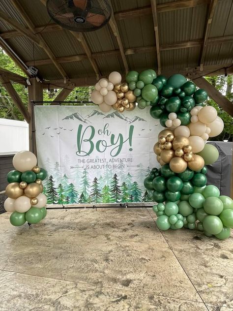 Outdoorsy Gender Reveal Ideas, Jungle Alphabet, Gender Reveal Ideas, Nature Baby, Nature Baby Shower, Reveal Ideas, Woodland Baby, Baby Shower Woodland, And So The Adventure Begins