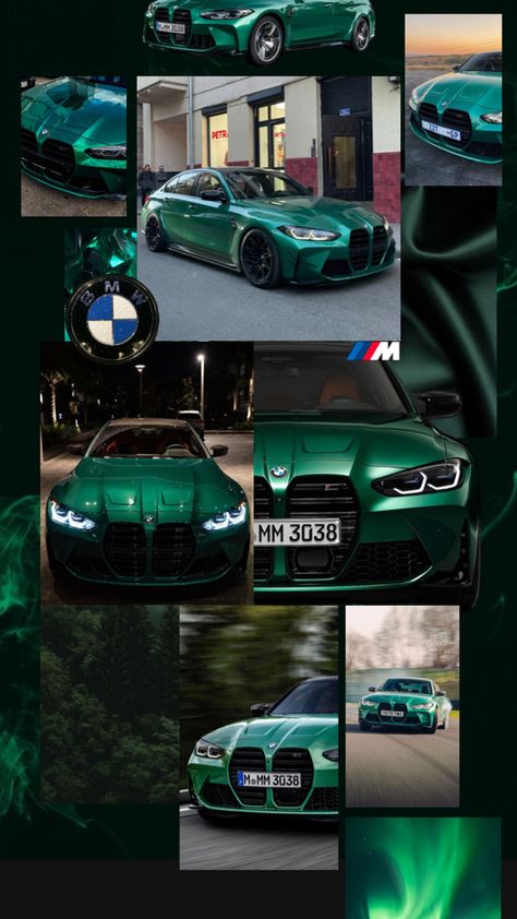 BMW M3 Competition Green emerald green cars inspo collage Bmw M3 Wallpaper, Bmw Sports Car, Mazda 3 Sedan, Bmw M Series, Carros Bmw, Serie Bmw, Dream Cars Bmw, Bmw Sport, Dream Cars Mercedes