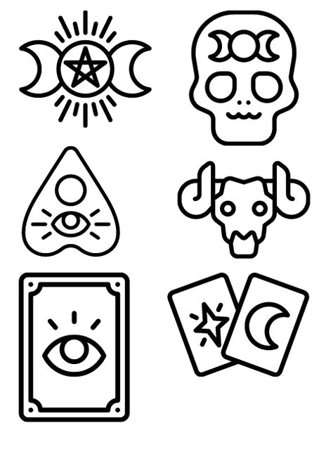 Witchy Doodles Simple, Planchette Drawing, Easy Tats, Witchy Doodles, Grimoire Inspiration, Ouija Tattoo, Spooky Doodles, Sketchbook Diary, Flash Tats