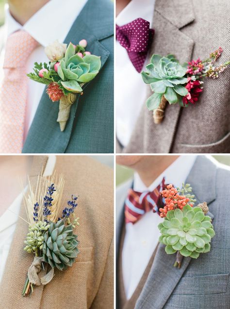 Diy Succulent Boutonniere, Succulent Party Favors Wedding Favours, Wedding Hair With Succulents, Wedding Boquet Succulents, Succulent Flower Bouquet, Mirko Outfit, Succulent Arrangements Wedding, Succulent Bridal Bouquet, Succulents Wedding Flowers