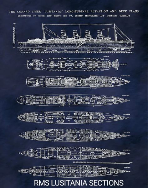 Lusitania Ship, Rms Lusitania, Sea Stuff, Naval Architecture, Agatha Christie, Titanic, Style Dress, Chinese Style, Submarine