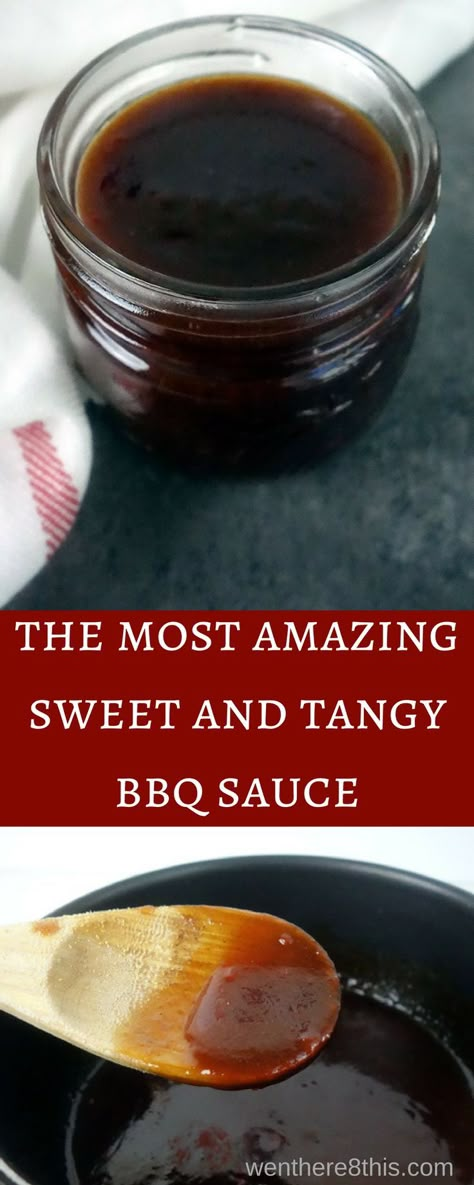 This smoky sweet and tangy barbecue sauce recipe is super simple to make, with only 7 ingredients and a cook time of 5 minutes. You'll never use another sauce!    homemade BBQ sauce | best BBQ sauce | barbecue sauce recipe | sweet BB sauce | tangy BBQ sauce | easy barbecue sauce | how to make barbecue sauce | brown sugar BBQ sauce | southern BBQ sauce | BBQ sauce for ribs | BBQ sauce for chicken via @Went Here 8 This Meatballs Barbecue, Bbq Sauce For Ribs, Bbq Sauce For Chicken, Southern Bbq Sauce, Ribs Bbq Sauce, Sauce For Ribs, Brown Sugar Bbq Sauce, Easy Barbecue Sauce, Sweet And Tangy Bbq Sauce