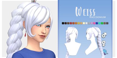 #ts4_hair Sims 4 Japanese Hair, Sims 4 White Hair, Sims 4 Long Hair, Hair Sims 4 Cc, Sims Free Play, Sims 4 Anime, Pelo Sims, Sims 4 Mm Cc, Sims 4 Gameplay