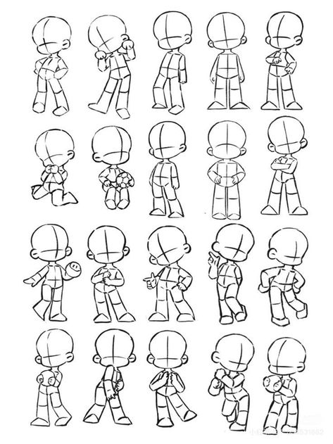 Chibi Body, Cartoon Body, Chibi Sketch, Make Up Ideas, Simple Character, Sketch Poses, Art Student, 캐릭터 드로잉, Drawing Expressions