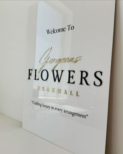 Stills from one of my favorite projects. Simple and clean is my favorite duo. How gorgeous are these? Business Signage, Wall Graphics, Business Signs, May 7, Signature Collection, Home Wedding, Store Fronts, Welcome Sign, Wooden Signs