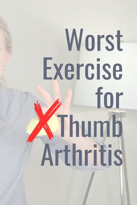 This image shows a big X over pinching and squeezing putty because it can cause more thumb arthritis pain. Making it one of the worst exercises for thumb arthritis. Hand And Finger Exercises, Hand Exercises For Arthritic Hands, Trigger Thumb Exercises, Thumb Exercises, Thumb Pain Relief, Scaphoid Fracture, Hand Therapy Exercises, Thumb Brace, Therapy Exercises