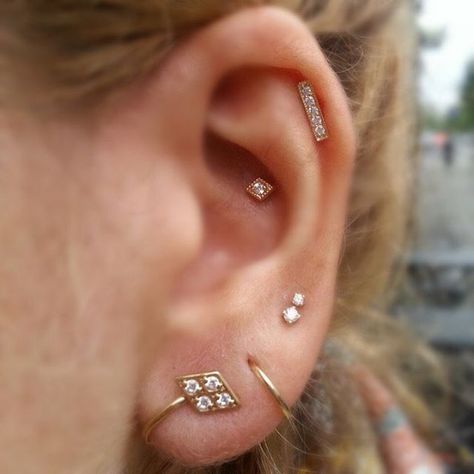 . Conch Piercing Stud, Character Accessories, Body Vision Los Angeles, Ear Piercing Studs, Ear Piercings Chart, Ear Lobe Piercings, Lobe Piercings, Cute Ear Piercings, Lobe Piercing