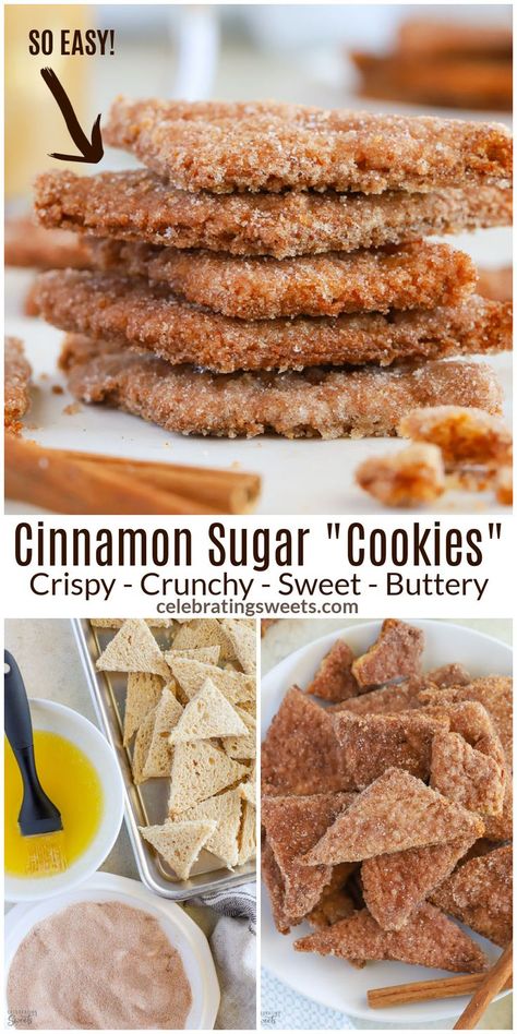 Cinnamon Stick Cookies, Easy Pantry Staple Dessert, Cinnamon Sugar Crackers, Cinnamon Sugar Dessert Recipes, Easy Cinnamon Sugar Dessert, Cinnamon Sugar Bugles, Munchie Desserts, Easy Quick Sweet Snacks, Snack Ideas Salty