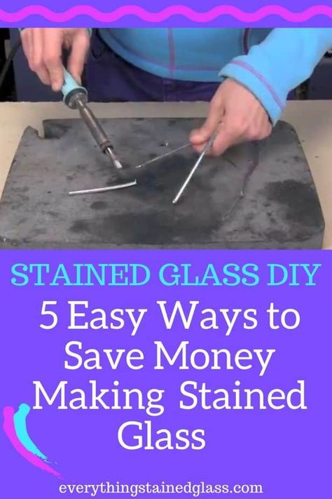 These 5 stained glass diy tips are really easy to use and the best thing about them is they leave you more $$ for beautiful glass for your stained glass projects. #stainedglassdiy #everythingstainedglass #stainedglassmaking How To Stained Glass Diy, Easy Stained Glass Projects For Beginners, Stainglass Diy, How To Do Stained Glass Diy, Easy Stained Glass Projects, Stained Glass For Beginners, Stained Glass Patterns Beginner, Stained Glass Scraps, Stained Glass Diy Tutorials