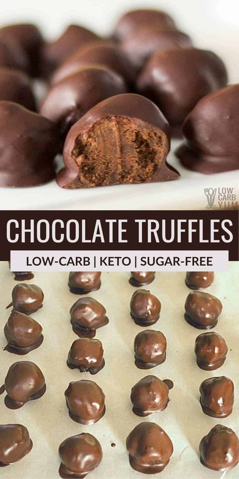 Healthy Chocolate Candy, Sugar Free Candy Recipes, Sugar Free Truffles, Truffles Candy, Low Carb Chocolate Cake, Sugar Free Fudge, Low Carb Candy, Candy Alternatives, Crazy Kitchen