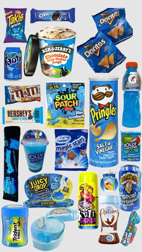 #myfirstshuffle Blue Party Foods, Blue Snacks, Sleepover Snacks, Sleepover Food, Color Party, Fun Sleepover Ideas, Junk Food Snacks, Sleepover Things To Do, Blue Food