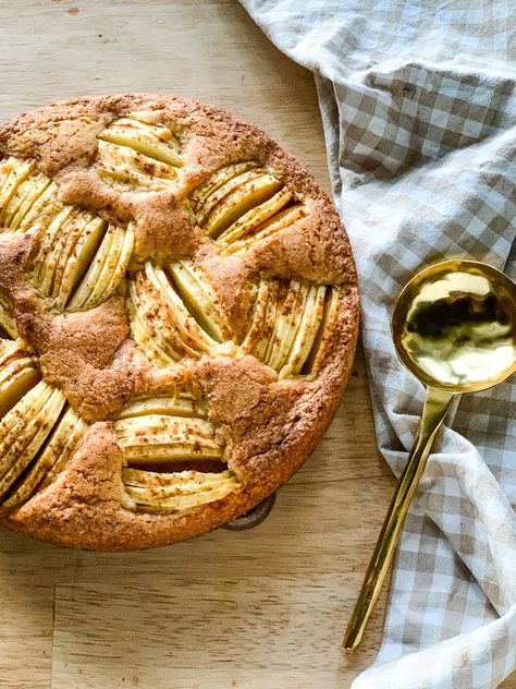 Our authentic recipe for German Apple Cake, also known as Versunkener Apfelkuchen or German Kuchen, is an easy and sweet rustic treat to make from scratch. There are a variety of fresh apples you can use to create this delicious, comforting cake that's the perfect dessert or coffee cake. #germankuchen #germanapplecake #applecake #versunkenerapfelkuchen #sunkenapplecake Instant Pot Lima Beans, German Apple Cake Recipe, Lima Beans And Ham, Traditional German Recipes, Precooked Ham, Beans And Ham, Authentic German Recipes, German Apple Cake, Caramel Apple Cake