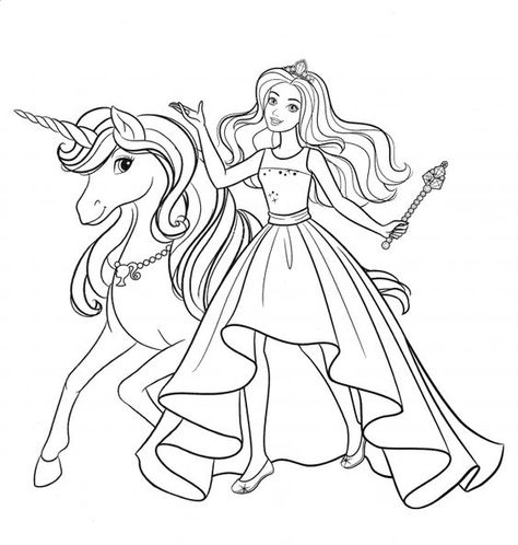 Unicorn Barbie, Barbie Coloring Pages, Barbie Coloring, Unicorn Coloring, Hello Kitty Coloring, Unicorn Colors, Unicorn Coloring Pages, Easy Coloring Pages, Coffee Gifts