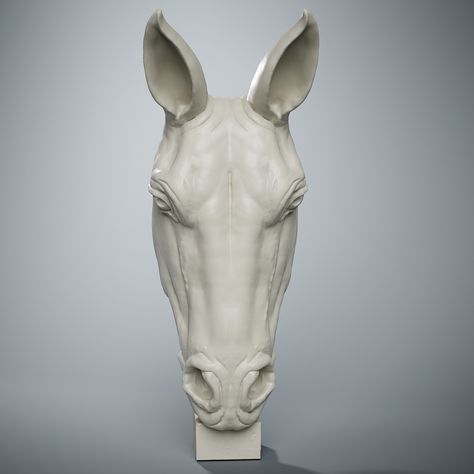 Horse Head Profile, Horse Head Sculpture, Sculpture Portrait, Resin Printing, Animal Caricature, Frog Statues, Horse Anatomy, Wallpaper Photo Gallery, Stl File Format