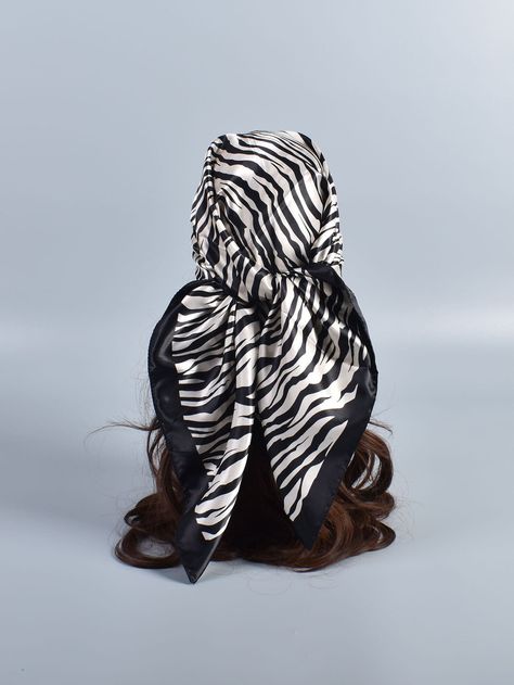 Iii Points, Zebra Scarf, Lost Lands, Bandana Hairstyles, Bandana Scarf, Bandana Print, Zebra Print, Head Scarf, Stripe Print