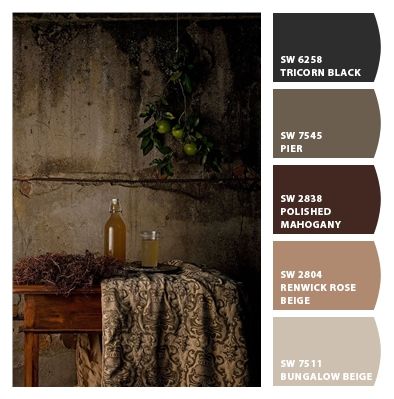 Bungalow Beige, Exterior Paint Schemes, Brown Paint Colors, Beige Paint Colors, Black Paint Color, Beige Paint, French Country Bedrooms, House Color Palettes, Tuscan Design