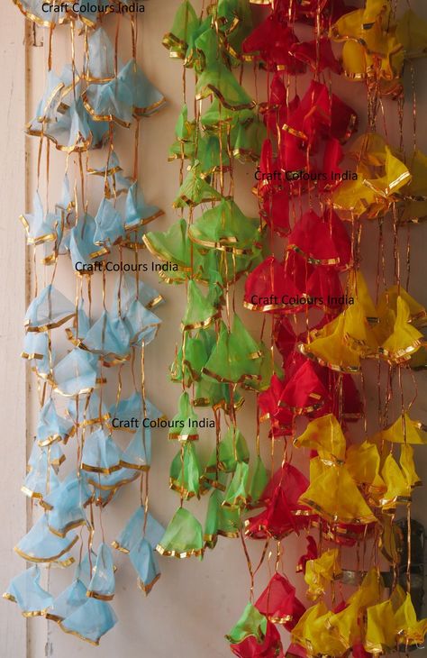 20 Pc Gota Net Hangings Decorative Garlands for Wedding Haldi - Etsy UK Ganpati Mandap, Garlands For Wedding, Pooja Backdrop, Haldi Wedding, Ganpati Decor, Party Wall Decorations, Decoration Backdrop, Marriage Decoration, Mandap Decor