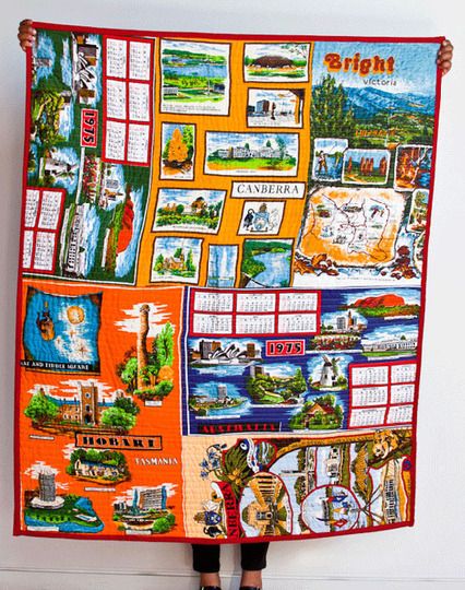 Map-tea-towels Quilt Repurposed Tea Towels, Quilt Tablecloth, Tea Towels Crafts, Map Quilt, Vintage Calendar, Vintage Tea Towels, Towel Crafts, Embroidery Transfers, English Tea