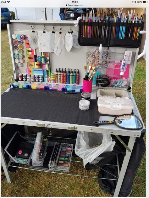 Face Painting Setup, Face Paint Booth Set Up, Face Painter Set Up, Face Paint Set Up, Face Painting Set Up, Face Paint Station, Face Paint Booth, Face Painting Station, Face Painting Booth