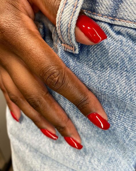 Natural Nail Manicurist’s Instagram photo: “Denim & Red🍒 No.19 @biosculpturegelgb Brush A @nails_luxeofficial Prep @officialnavyprofessional” Nail Guide, The Gel Bottle, Cornrows Braids For Black Women, Red Gel Nails, Nails Red, Nail Products, Soft Nails, Braids For Black Women, Cornrows Braids