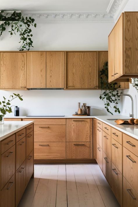 environment. Plywood Cabinets Kitchen, Swedish Kitchen Design, Red Oak Kitchen, Modern Rustic Kitchen Design, Natural Kitchen Cabinets, Kitchen Wood Cabinets, White Oak Kitchen Cabinets, White Oak Cabinets, Modern Wooden Kitchen