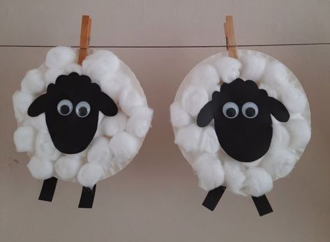 Sheep Art For Toddlers, Sheep Craft For Preschoolers, Sheep Art Preschool, Sheep Art And Craft, Sheep Preschool Craft, Sheep Art For Kids, Sheep Crafts For Toddlers, Sheep Crafts Preschool, Sheep Crafts For Kids