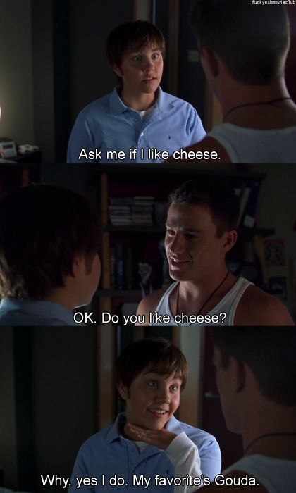 Do you like cheese? Shes The Man Quotes, Popular Movie Quotes, She's The Man, Movie Funny, Quotes Movie, Movies Quotes, Favorite Movie Quotes, Funny Scenes, Movie Quotes Funny